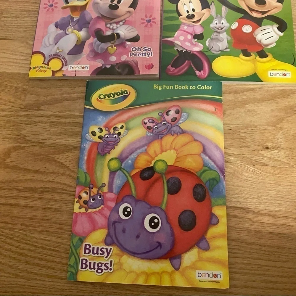 Disney Coloring Book Crayola Bundle Jumbo Easter Minnie Mickey Daisy Busy Bugs